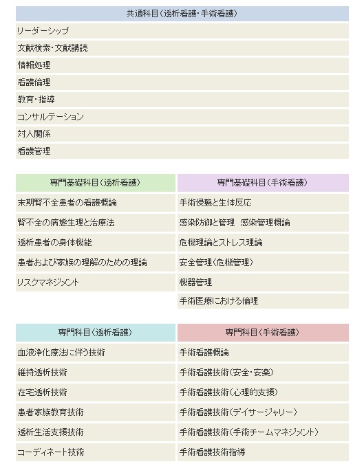 カリキュラムの内容